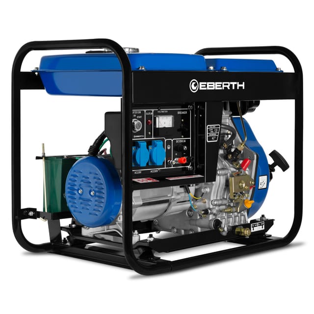 EBERTH 5000 Watt Notstromaggregat Stromerzeuger mit 10 PS Dieselmotor