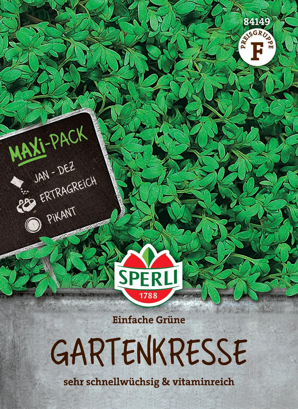 Sperli Gartenkresse Einfache Grüne Maxi-pack 50 G - Kräutersamen