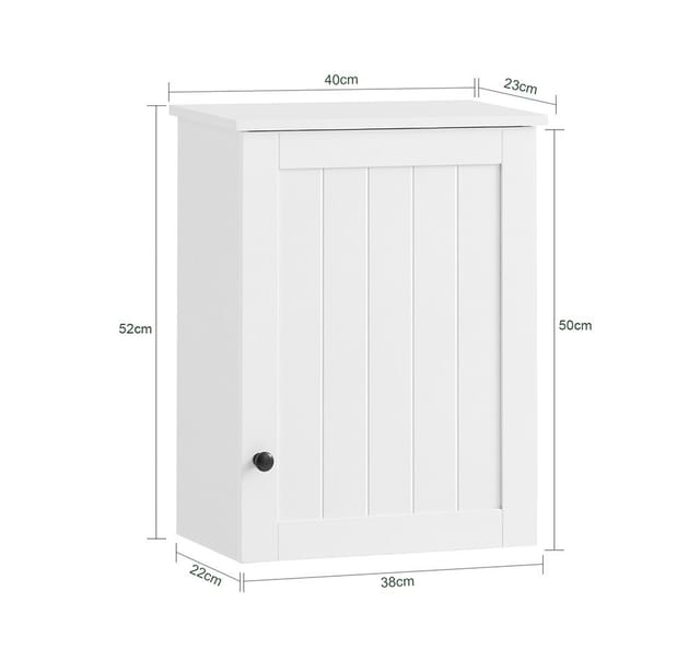 SoBuy Badezimmerschrank Hängeschrank Wandschrank Weiß BZR19-W