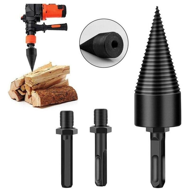 Holzspaltbohrer-set Mit Elektrischem Hammer, Hochharter Spaltbohrer, 42 Bohrer + 3 Schäfte (rundschaft, Vierkantschaft, Sechskantschaft), 700 G