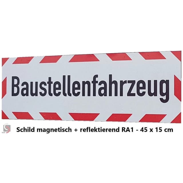 UvV Set Kfz Warnmarkierung 4 x Klebefolie & Baustellenfahrzeug & LED Blitzer