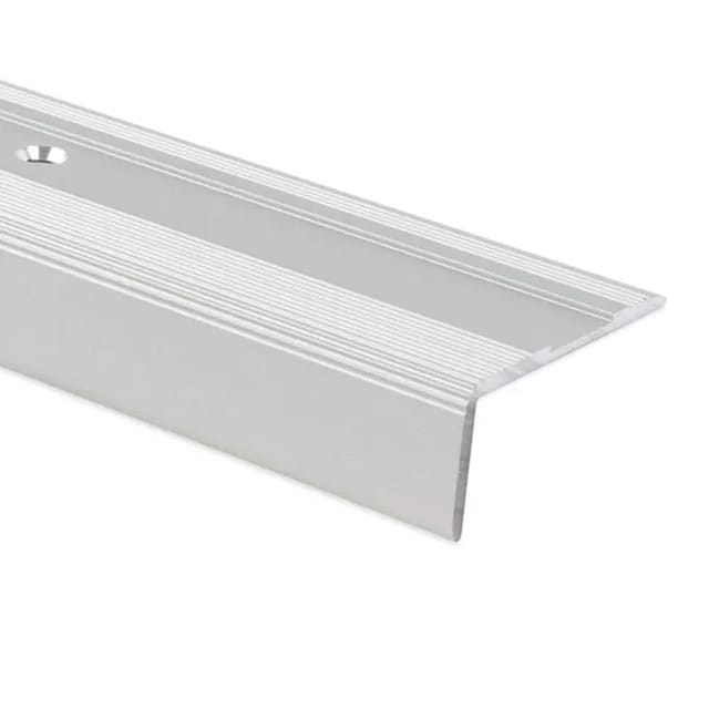 KARAT Selbstklebendes Stufenkantenprofil Glory Form L - Treppenkantenprofil Silber 36 x 17 x 1340 mm
