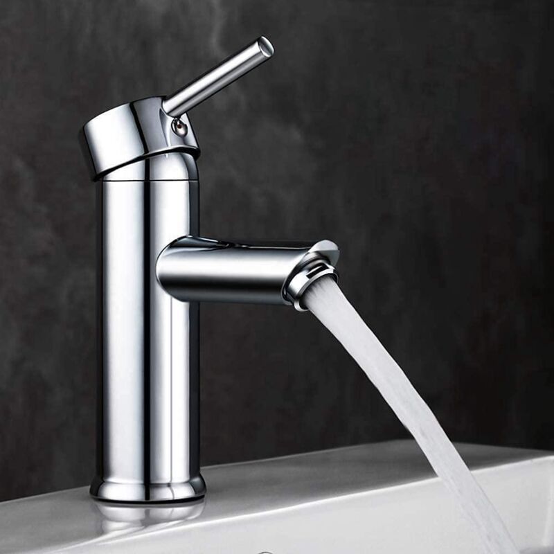 Moderner Waschtischhahn Mit Hochwertigem Metalldesign, Verstellbar, Warm- Und Kaltwasser