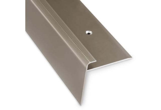 KARAT Stufenkantenprofil Safety - Form F - Treppenkantenprofil Bronze Dunkel 50 x 53 x 900 mm