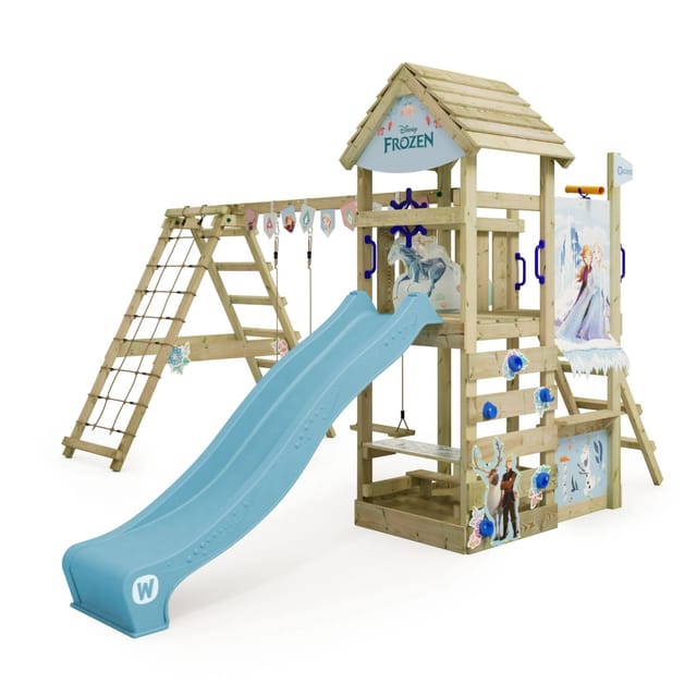 Wickey Spielturm Disney Story Klettergerüst mit Rutsche Pastellblau