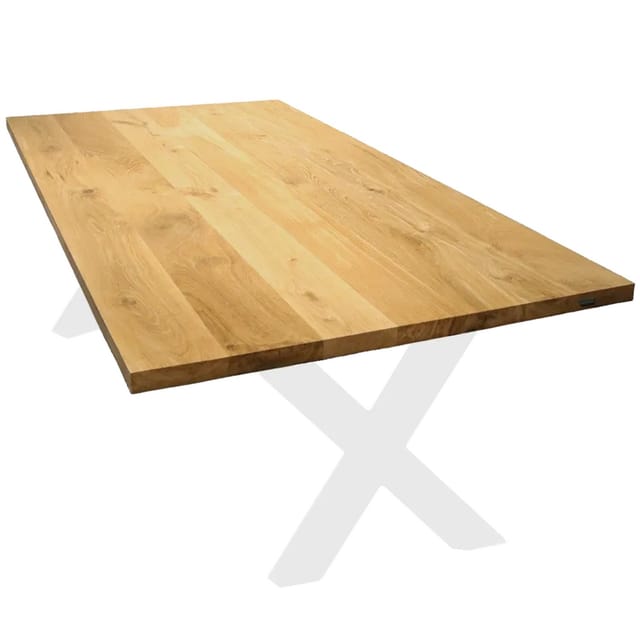 holz4home Tischplatte ohne Baumkante aus Massiver Eiche 140 x 80 cm