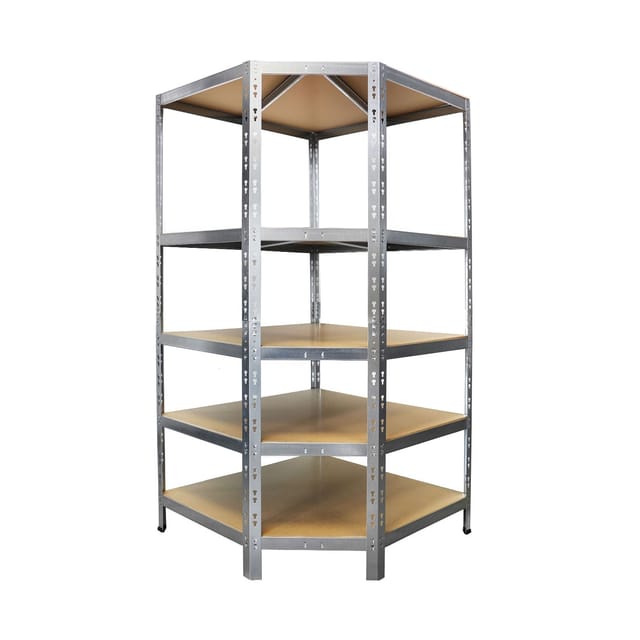 KARAT Eckregal - Hohe Traglast - Individuell Einsetzbar - Verzinkt 180 x 90 x 42 x 60 cm