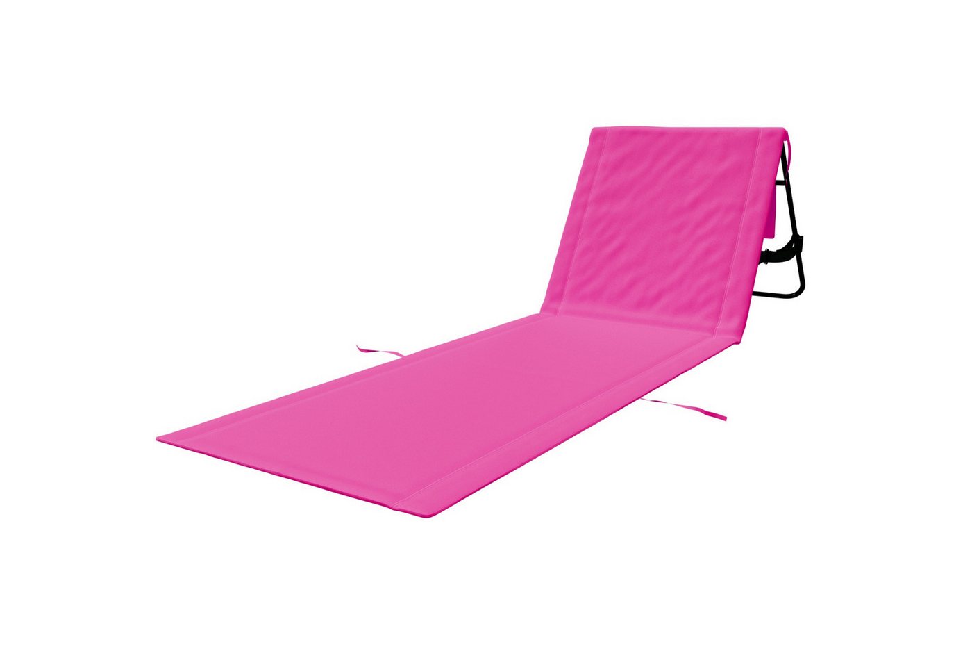 24MOVE Strandmatte Klappbar Mit Rückenlehne&Tasche - Mit Gurt - Liegematte Rosa