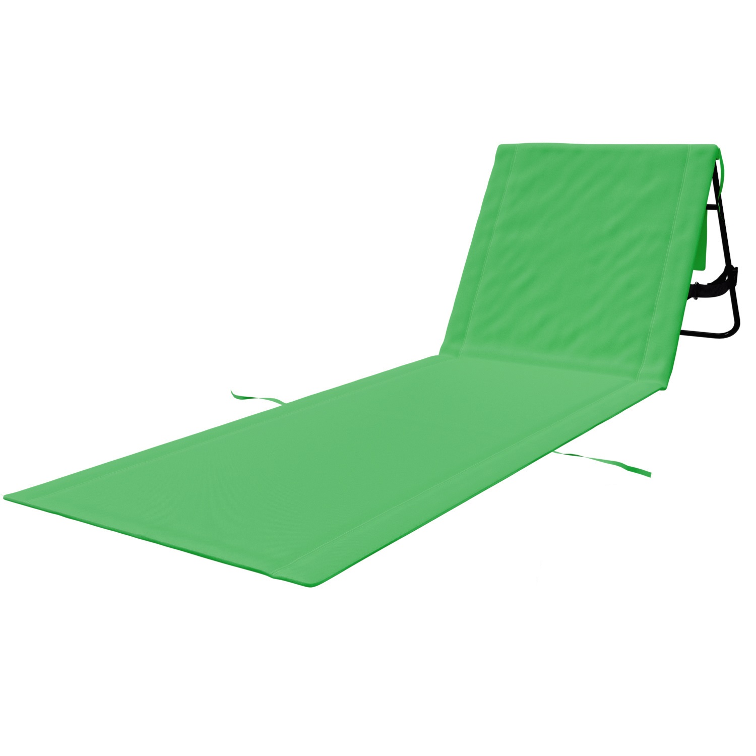 24MOVE Strandmatte Klappbar Mit Rückenlehne&Tasche - Mit Gurt - Liegematte Grün