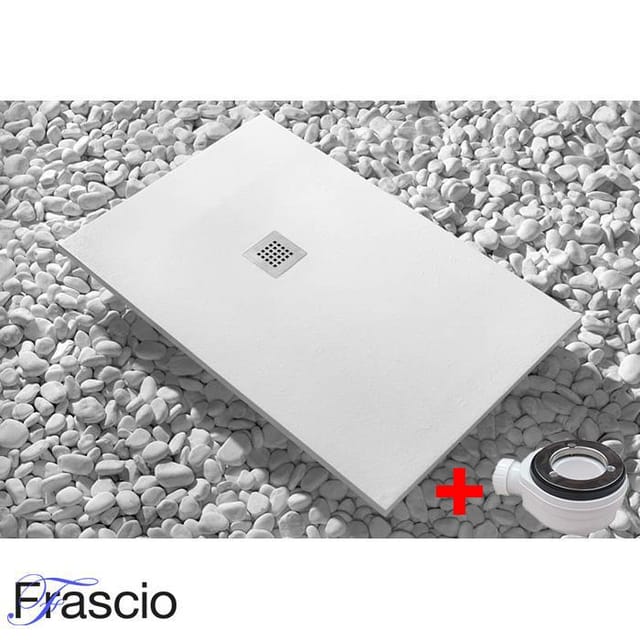 Frascio New Tecnology Duschwanne 75 x 75 cm Vulcano Line Weiß mit Abfluss