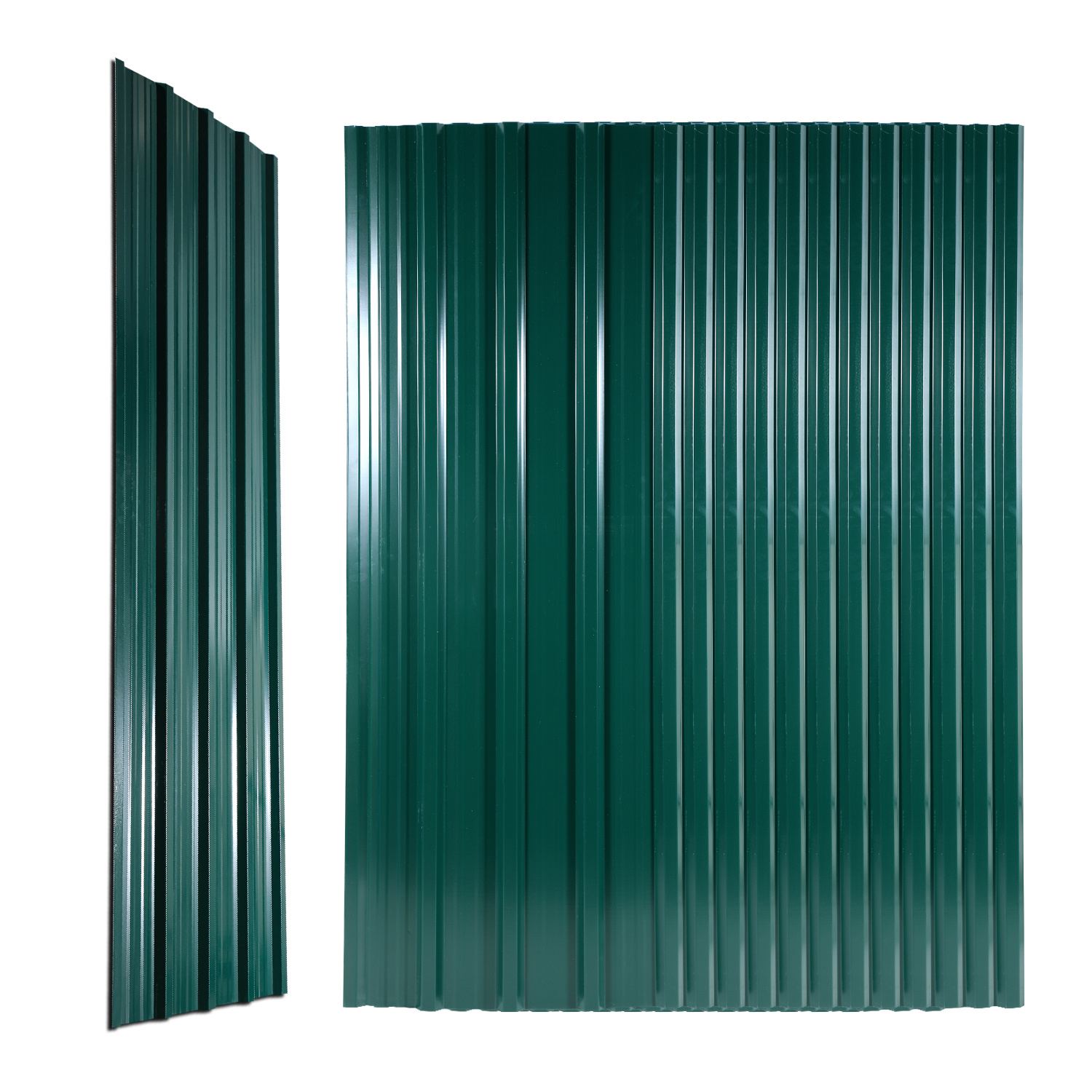 Tolletour 24 Stück Profilblech Dachblech 129 X 46 Cm, 0,25 Mm, Grün, Für Gartenhaus Und Carport