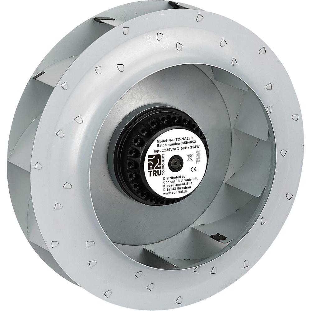 Tru Components Tc-na280 Radiallüfter 230 V/ac 2010 M³/h (ø X H) 281 Mm X 99 Mm