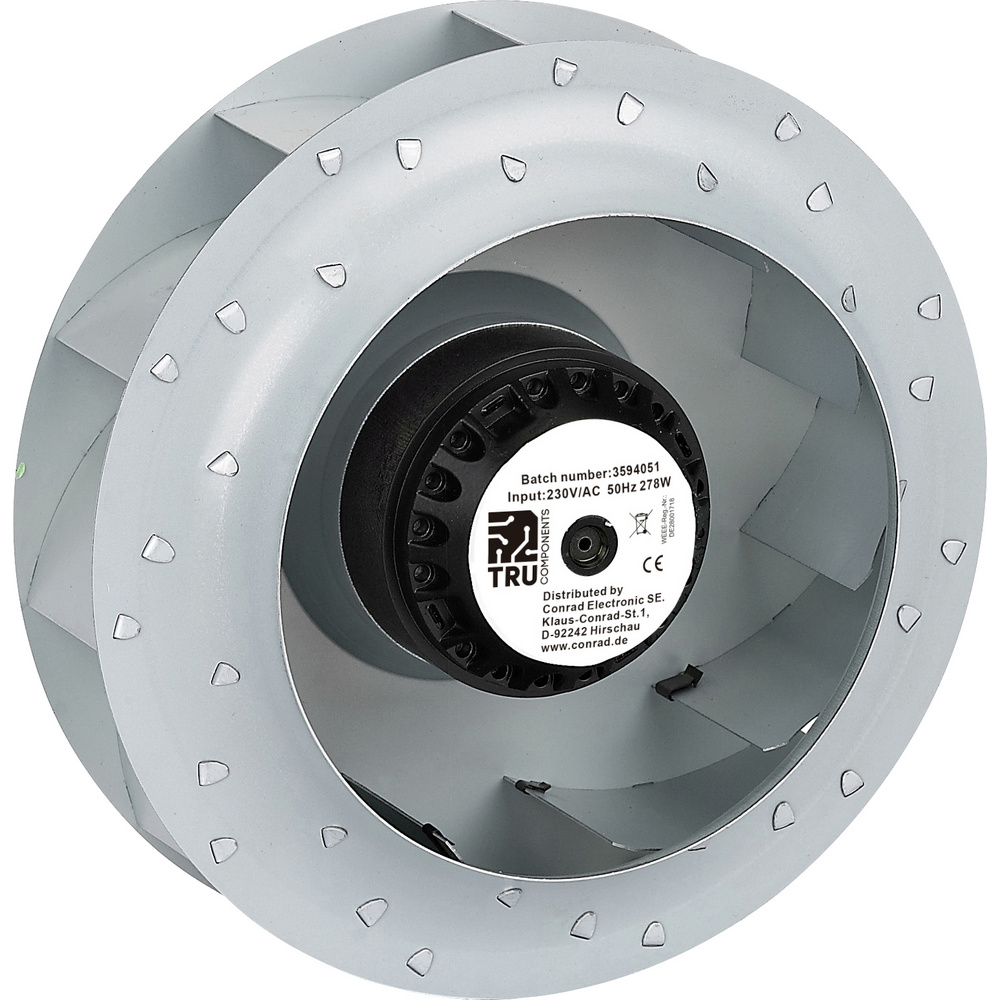 Tru Components Tc-na250 Radiallüfter 230 V/ac 1650 M³/h (ø X H) 250 Mm X 99 Mm