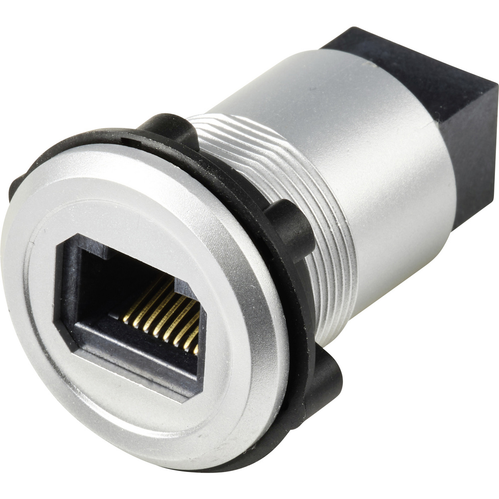 Tru Components Tru Components Rj45/cat5 Einbaubuchse, Buchse/buchse, Plastik, Silber Tc-14378444 Bu