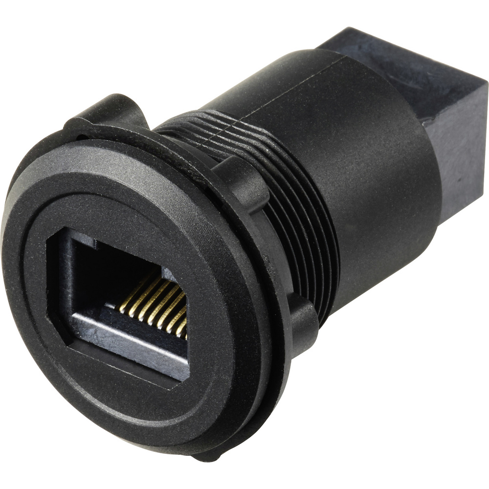 Tru Components Tru Components Rj45/cat5 Einbaubuchse, Buchse/buchse, Plastik, Schwarz Tc-14378436 B