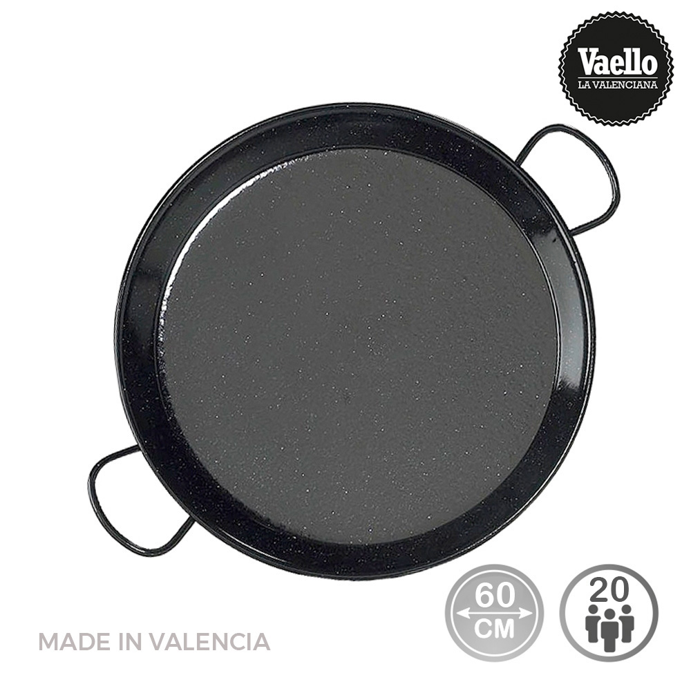 [gebraucht] Traditionelle Paella-pfanne Aus Emailliertem Stahl Ø60cm (20 Personen) . Vaello
