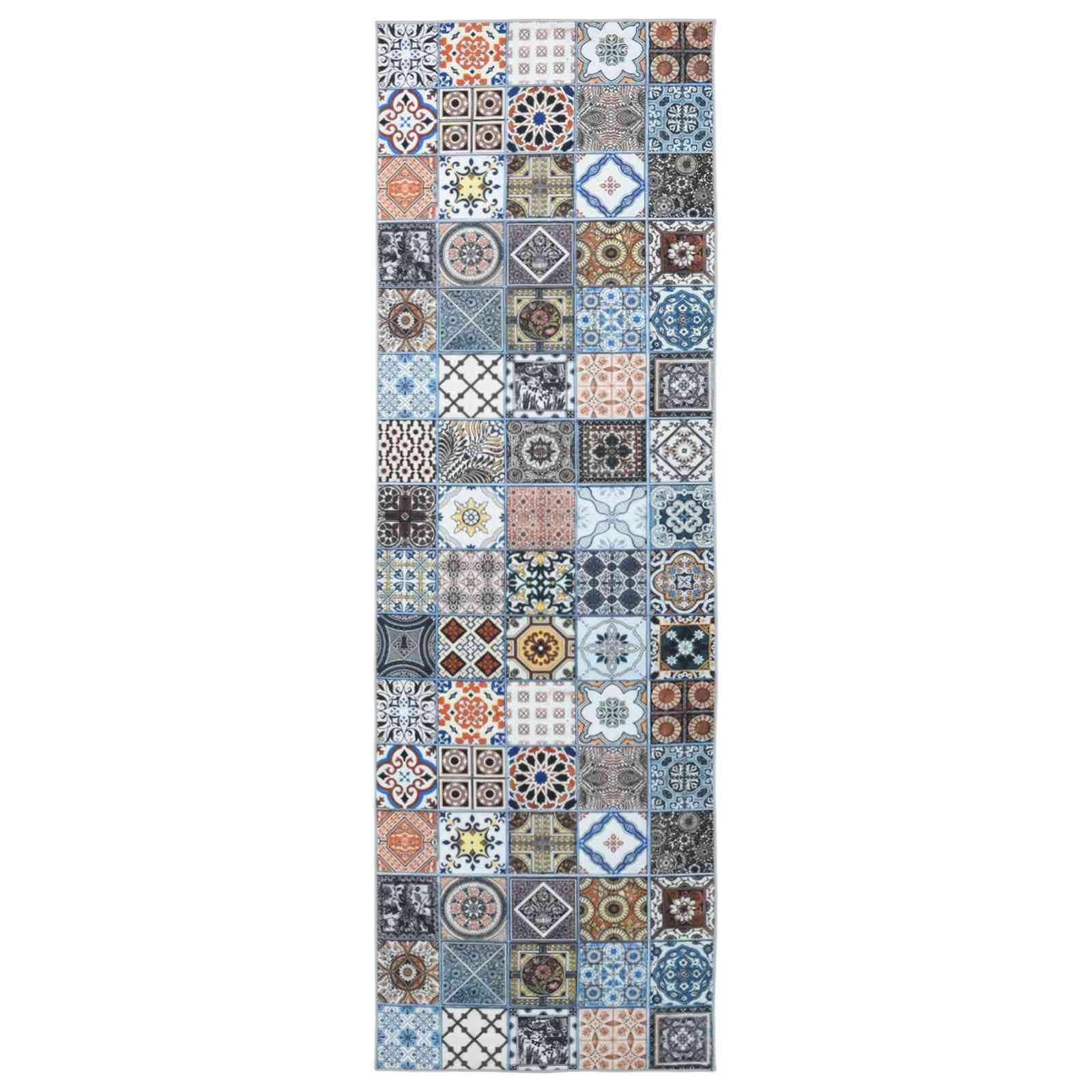 Teppichläufer Oriz 1150 Gsm Blau 100% Polyester Chemische Faser Vidaxl