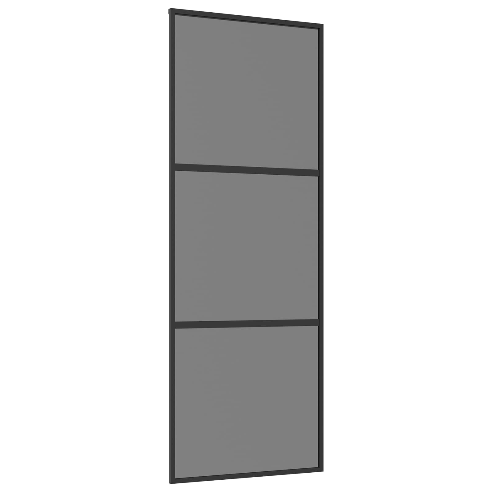 Schiebetür 76 X 205 Cm Verbautes Glas Und Aluminium Vidaxl