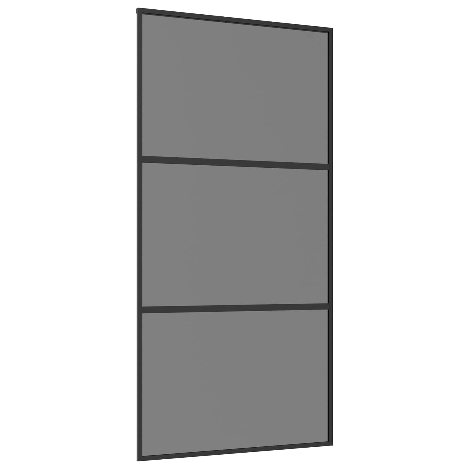 Schiebetür 102 X 205 Cm Verbautes Glas Und Aluminium Vidaxl