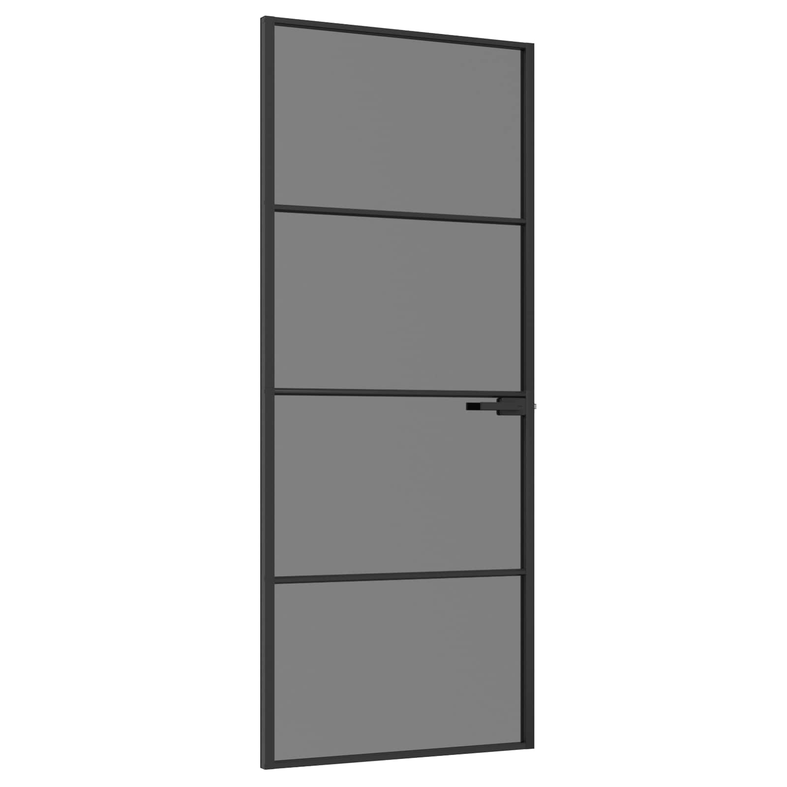 Interior Tür 83 X 201,5 Cm Verbautes Glas Und Aluminium Vidaxl