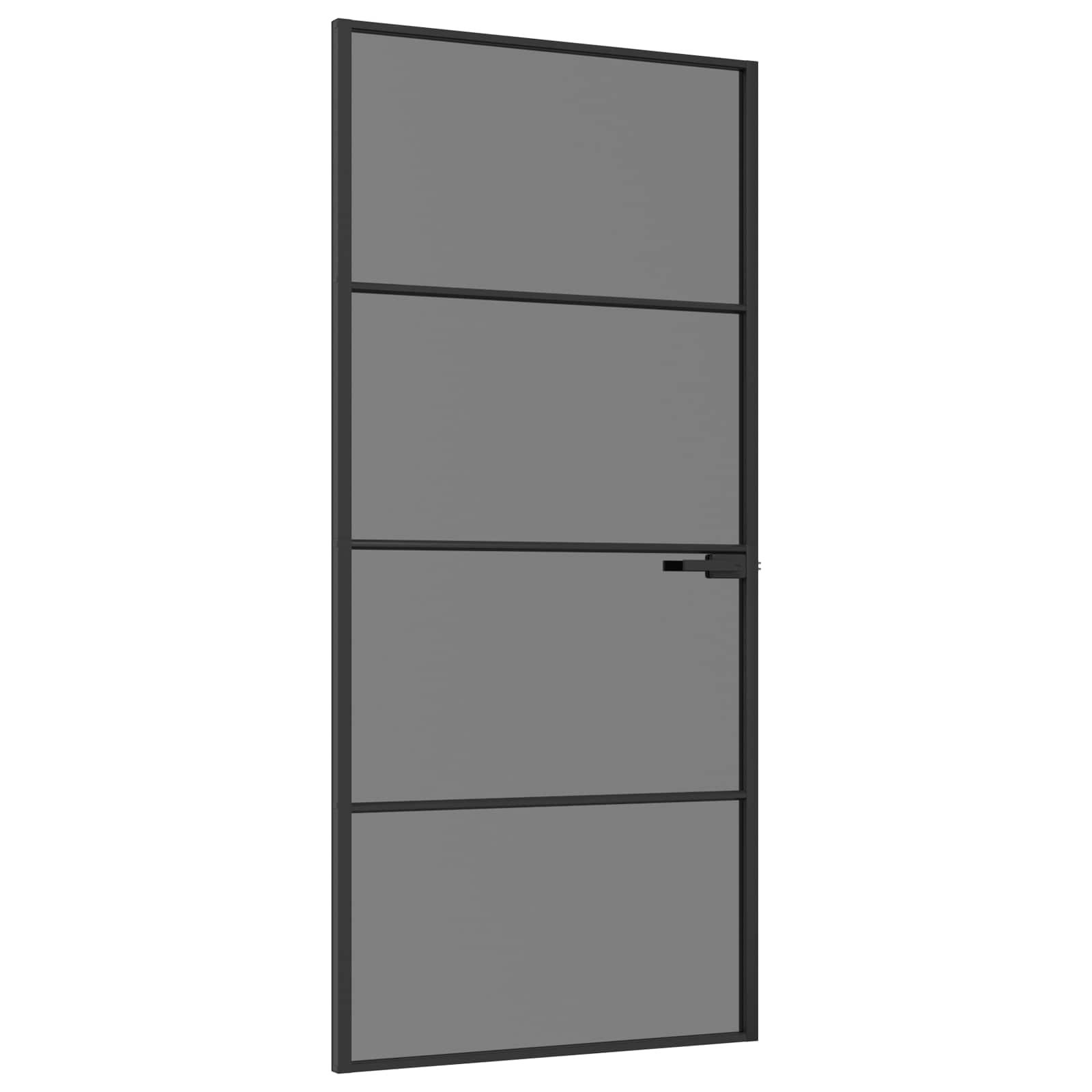 Interior Tür 93 X 201,5 Cm Verbautes Glas Und Aluminium Vidaxl
