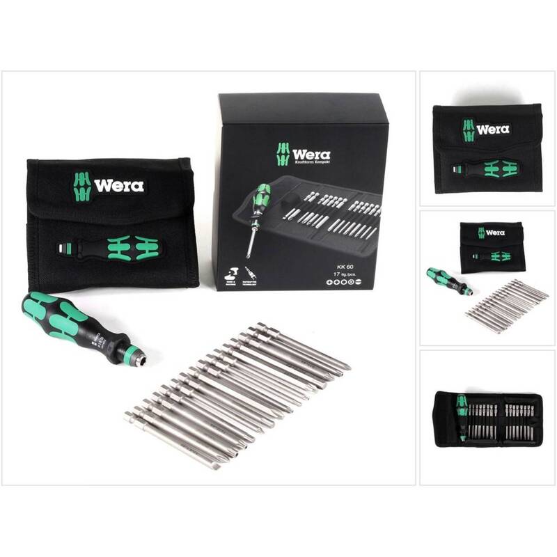 [neuwertig] B-ware Wera Bit-schraubendreher Kraftform Kompakt Kk 60 17-tlg. Mit Tasche 1/4" 6,3mm