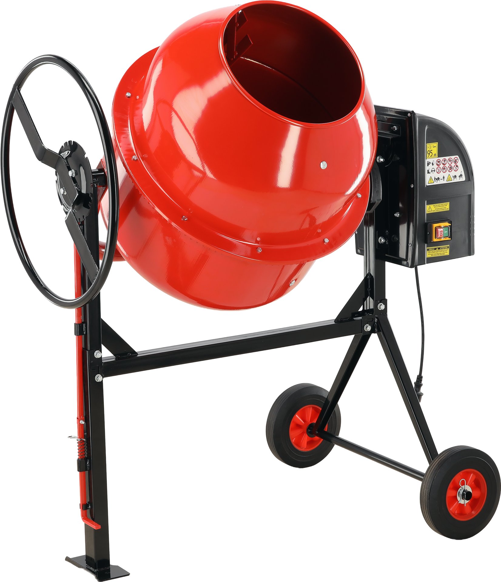 Elektrischer Betonmischer 180 L, 800 W, 65kg, 126×85×140cm