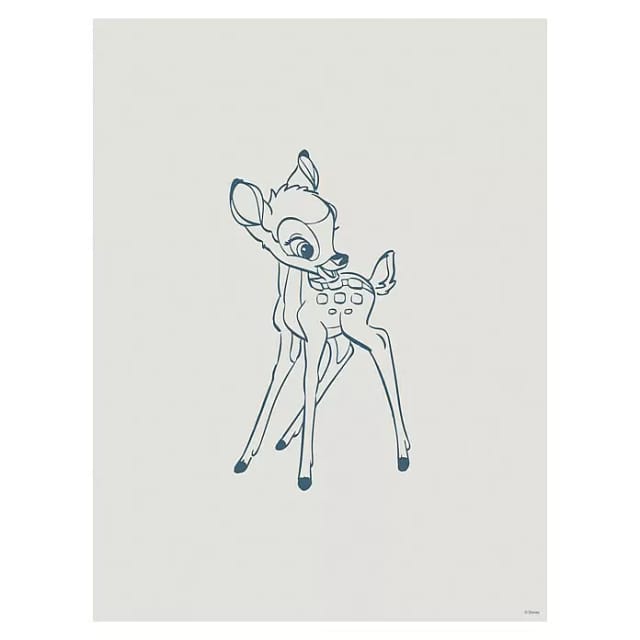 Disney Poster Bambi Grau und Blau 40 cm x 50 cm 612829