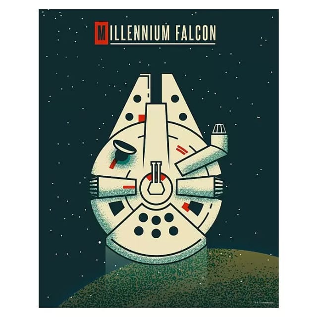 Disney Poster Star Wars Millennium Falken Dunkelblau 40 cm x 50 cm 612856