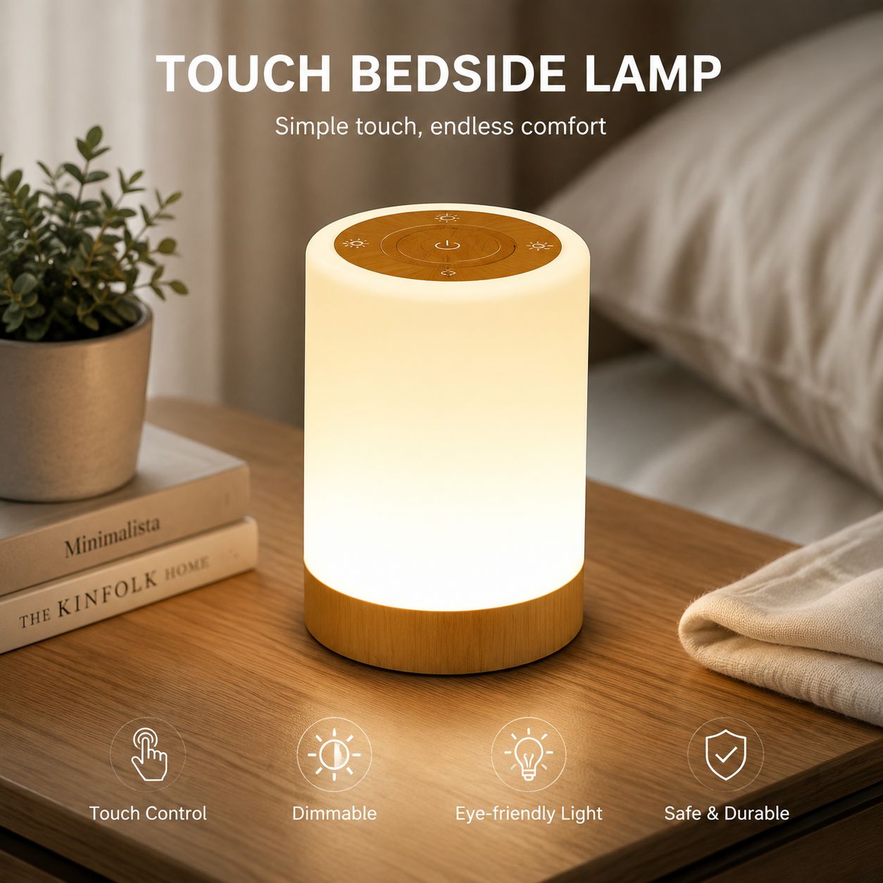 Wiederaufladbare Rgb-led-touch-nachtleuchte Mit 256 Farben Und 5 Modi – Tragbare Nachttischlampe Für Baby- Und Erwachsenenschlafzimmer