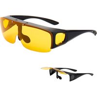 Nachtfahrbrille – Blendschutz Durch Polarisierte Gelbe Gläser, Verstellbarer, Wendbarer Rahmen, Uv-schutz, Unisex Für Damen Und Herren