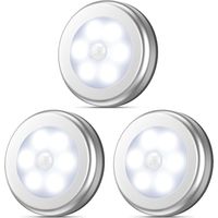 Fliti Kabellose Led-nachtlicht-sticks Mit Bewegungsmelder – 3 Stück, Weiß, 20 Lm, Pir-sensor, Für Schrank, Treppenhaus, Flur, Sicherheit, Mit Aaa-batterie