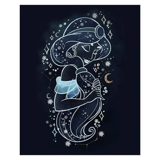 Disney Poster Jasmin Alladin Dunkelblau 50 x 70 cm 611709