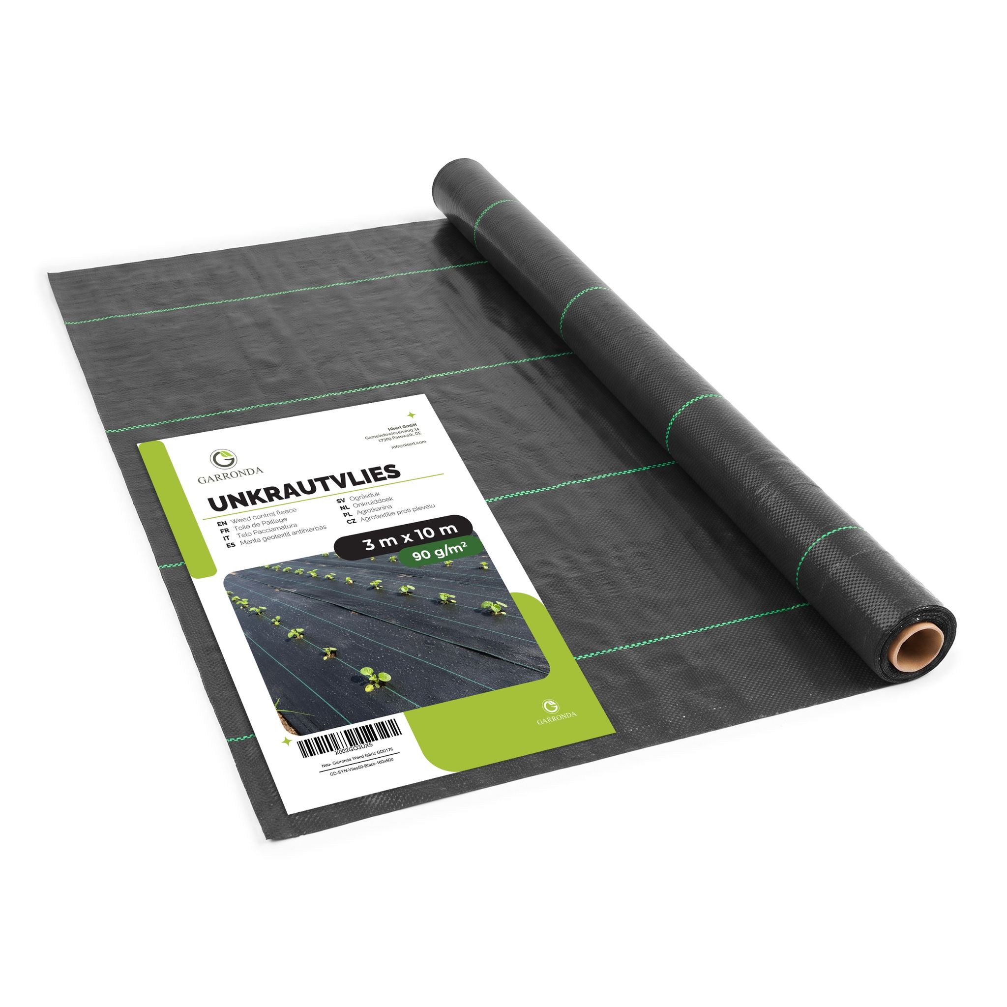 Garronda 90 G/m² 3 X 10 M 30m² Unkrautvlies Pp Gewebe Gartenvlies Gd-0193