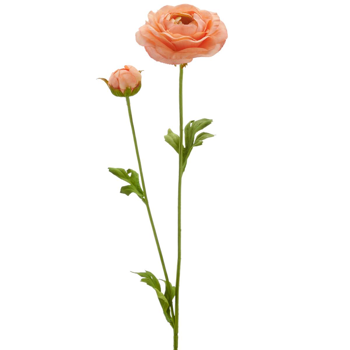 Gasper Ranunkel Lachsorange Ø 8,5 Cm 63 Cm - Kunstblumen