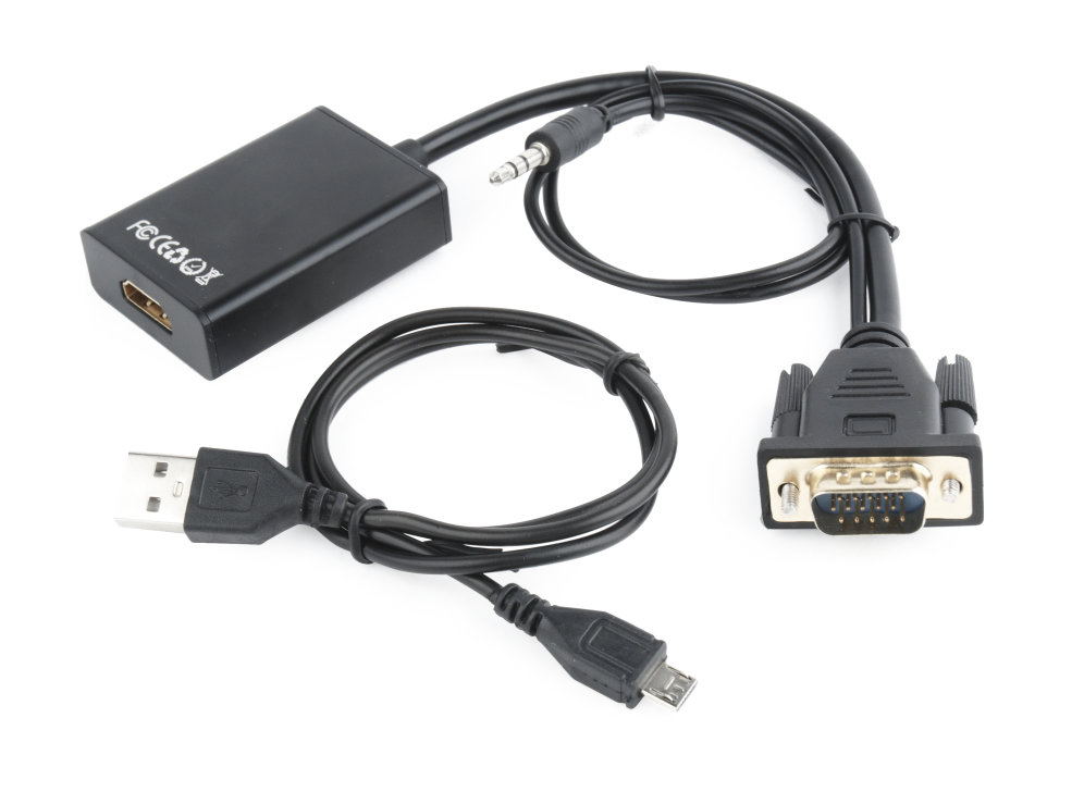 [neuwertig] Gembird Vga Zu Hdmi Adapter Kabel 0.15m Mit 3.5mm Audio