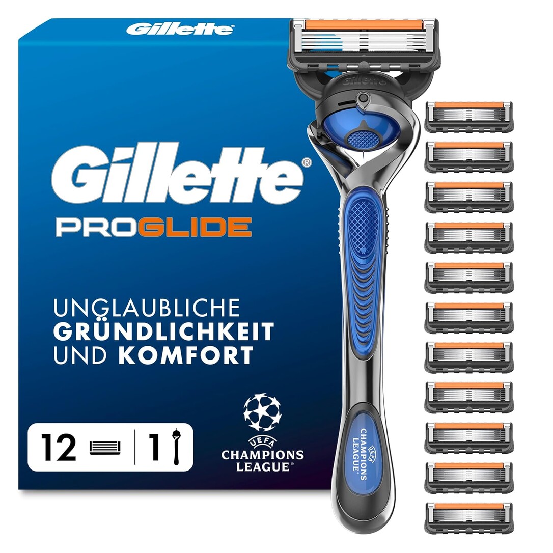 Gillette Fusion 5 Proglide Rasierer Inkl. 12 Klingen