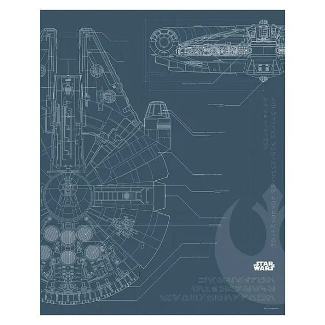 Disney Poster Star Wars Millennium Falken Dunkelblau 30 x 40 cm 611681