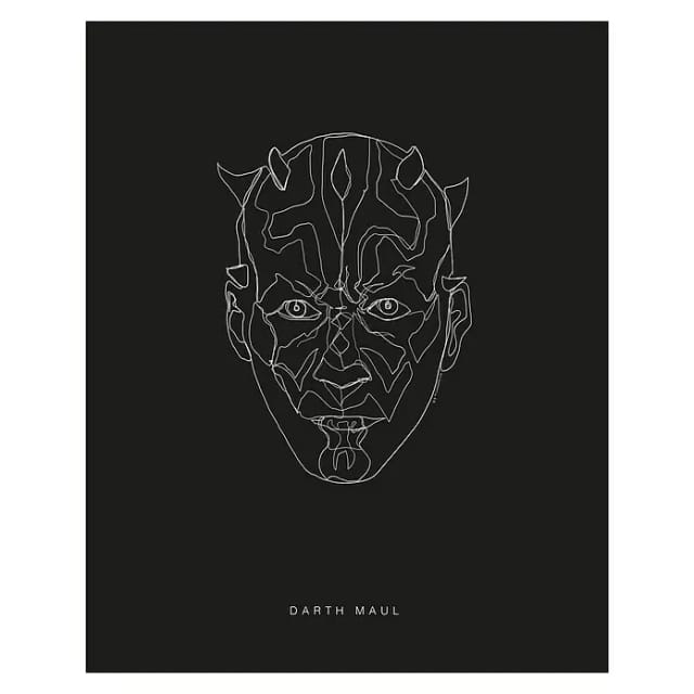 Disney Poster Star Wars Maul Schwarz-Weiß 30 x 40 cm 611661