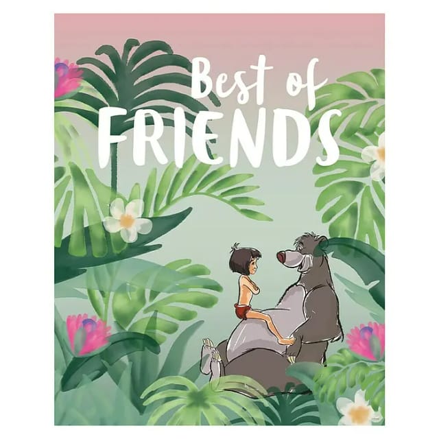 Disney Poster Dschungelbuch Grün und Rosa 50 x 70 cm 611715