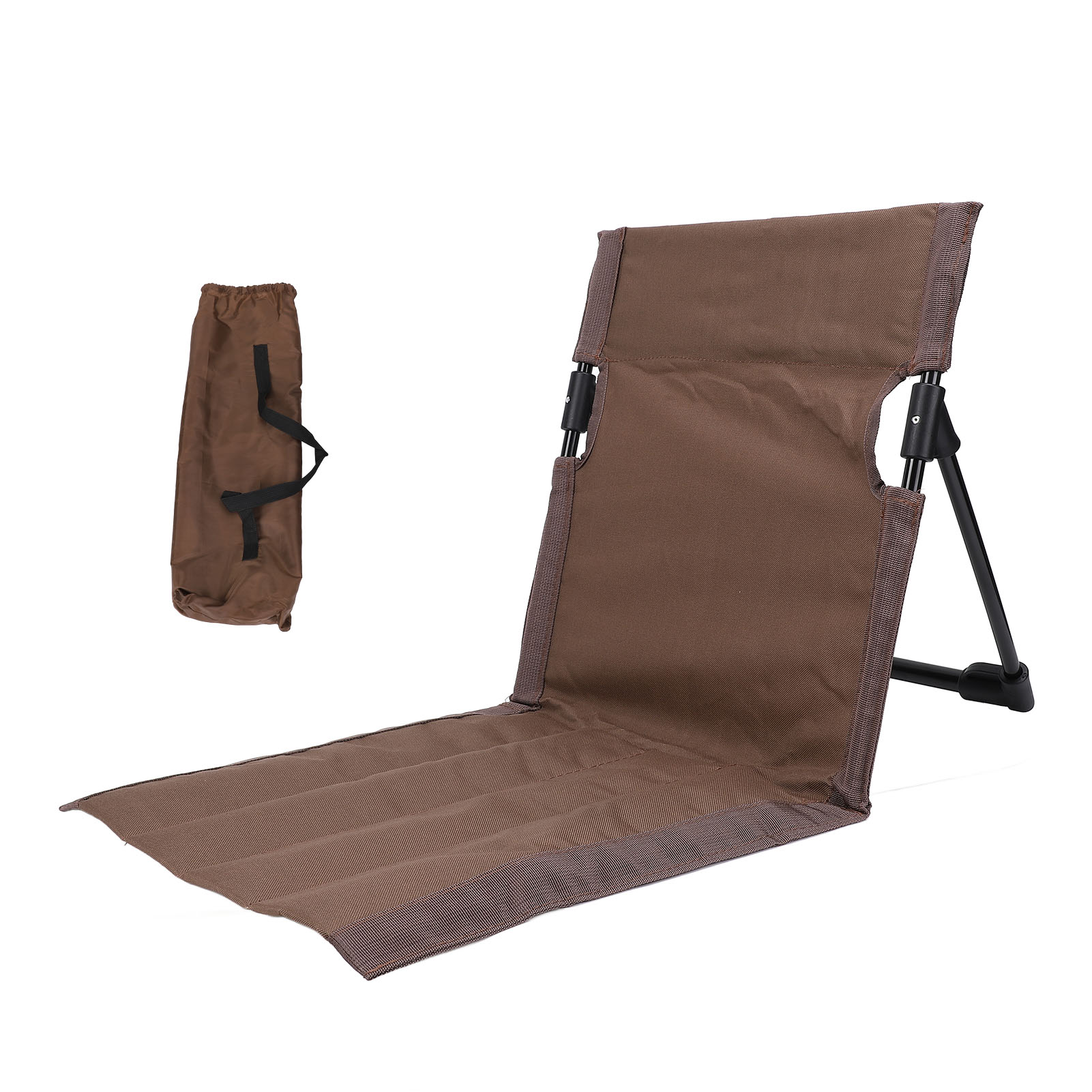 Leichter Und Bequemer Klapp-campingstuhl, Individueller Entspannungsstuhl Mit Rückenlehne, Braun, Ideal Für Camping Und Angeln Im Freien.