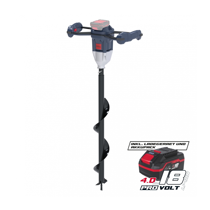 Güde Akku-erdbohrer Eb 18-401-30 18 V 4 Ah Akku 3 Ah Ladegerät 6,3 Kg