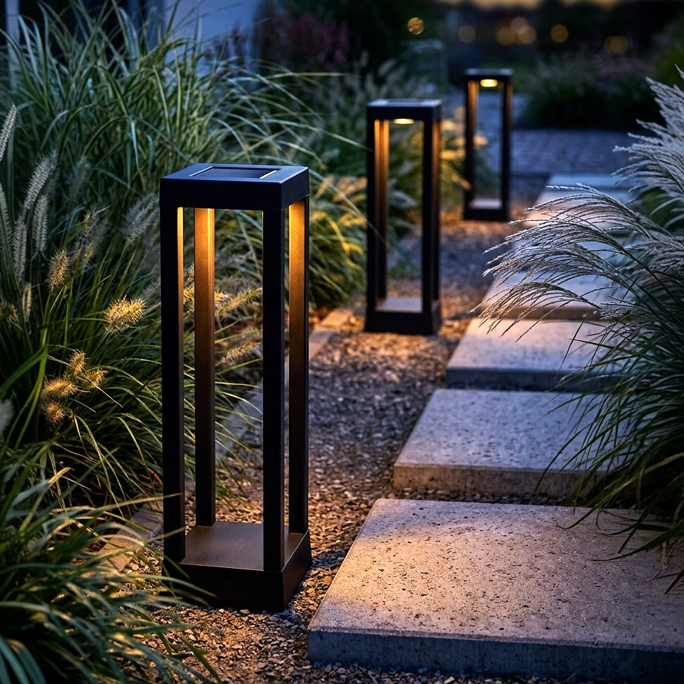 3x Led Solar Stecklampe Außenleuchte Balkonlampe Erdspieß Schwarz H 35,5 Cm