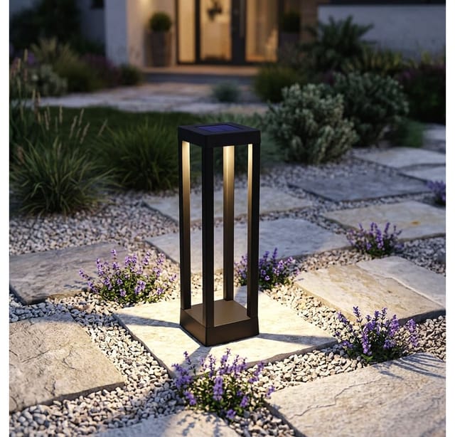 3x Led Solar Stecklampe Außenleuchte Balkonlampe Erdspieß Schwarz H 35,5 Cm