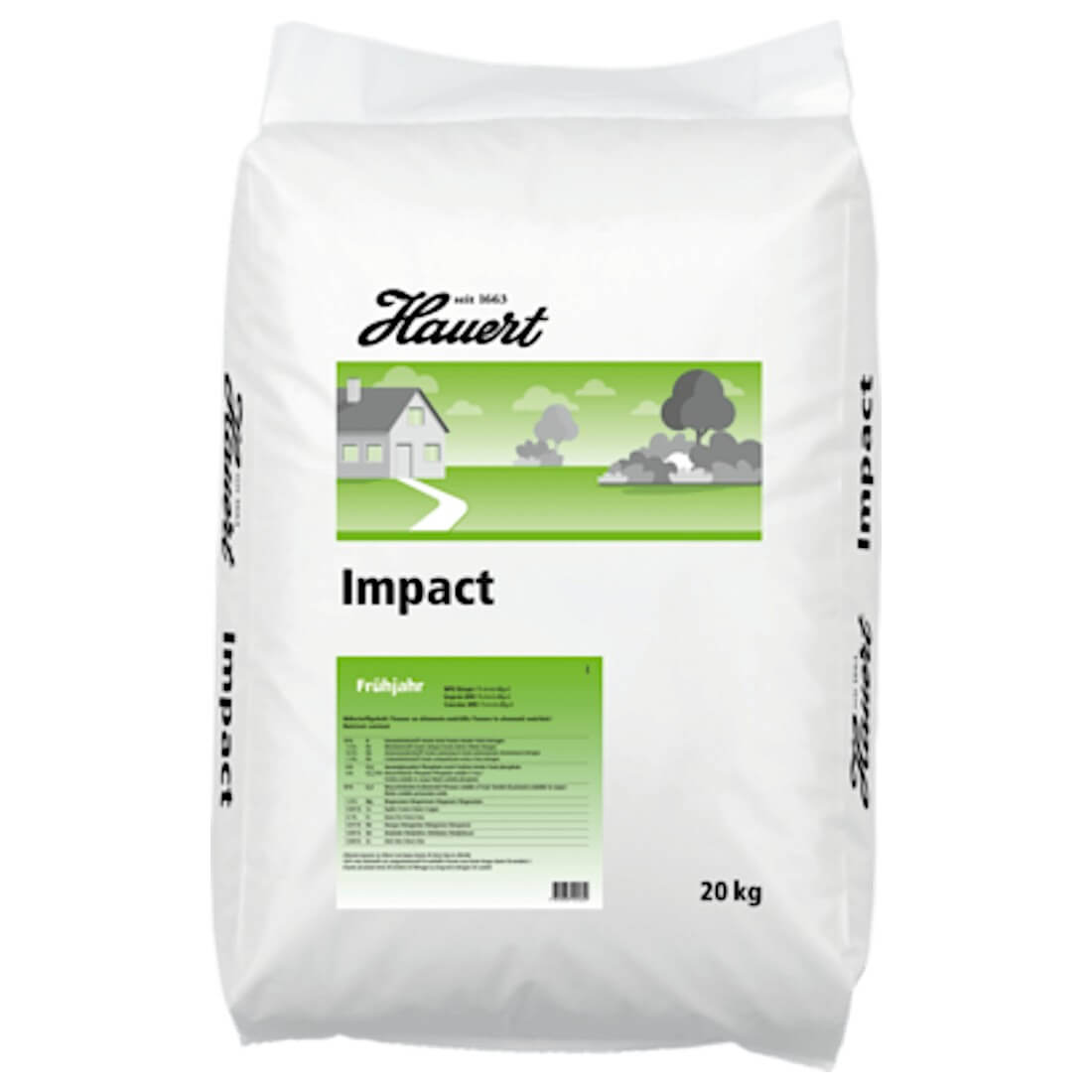 Hauert Impact Frühjahr 20kg Startdünger Rasen Winter Sportrasen Zierrasen