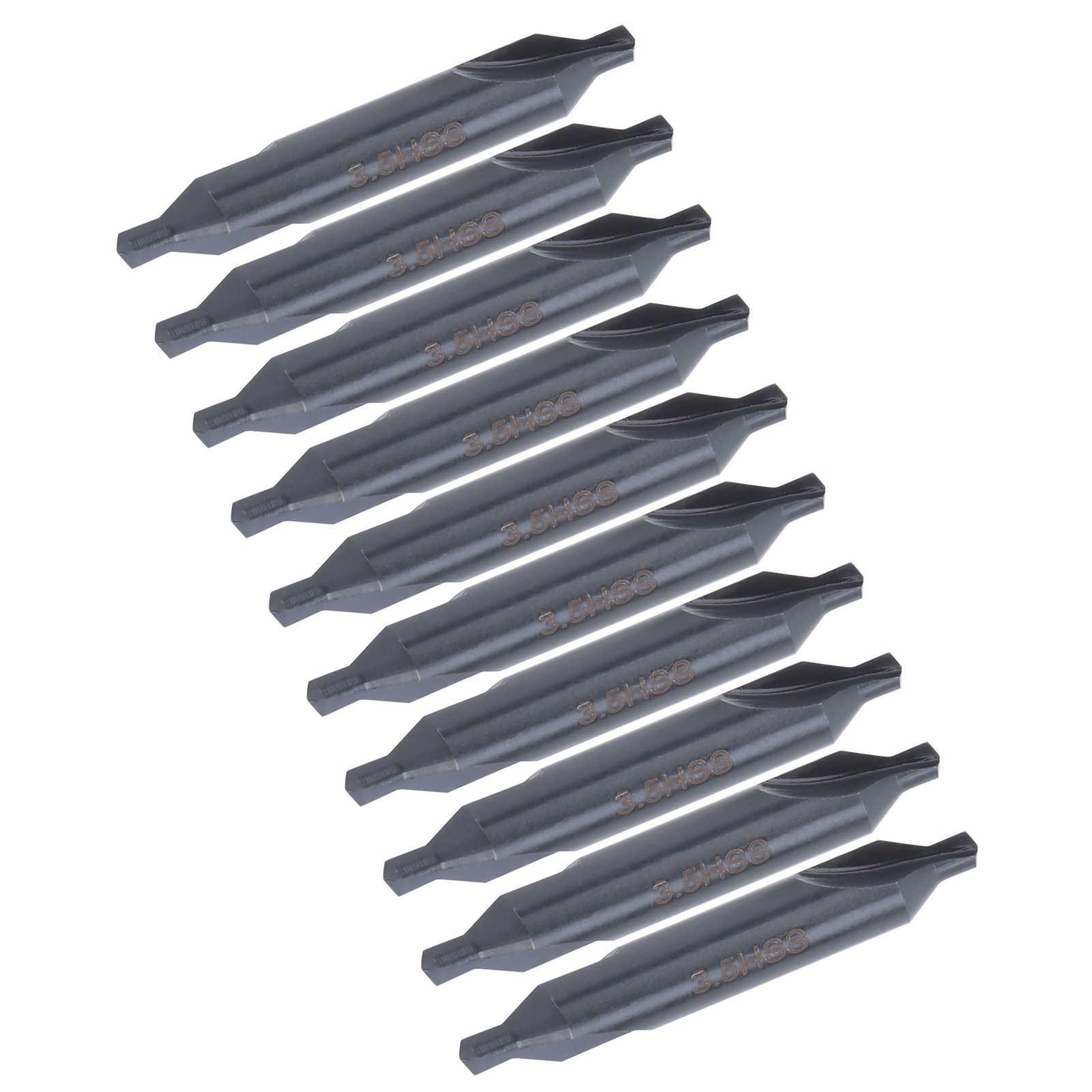 10 Stück Zentrierbohrer Hss Typ A Für Schneideisen Aus Edelstahl, Vollgeschliffen, Spiralförmig, 3,5 Mm