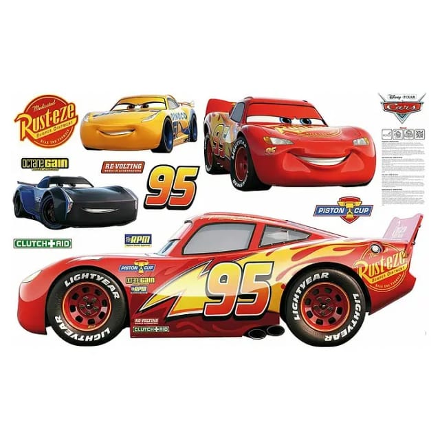 Disney Wandtattoo Cars Rot und Gelb 127 x 200 cm 612439