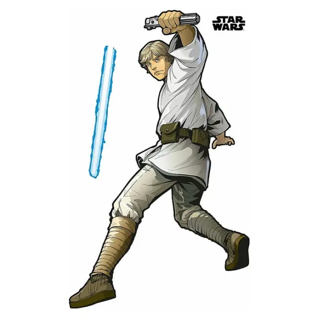Disney Wandtattoo Star Wars Luke Skywalker Xxl Grau 127 x 200 cm 612425