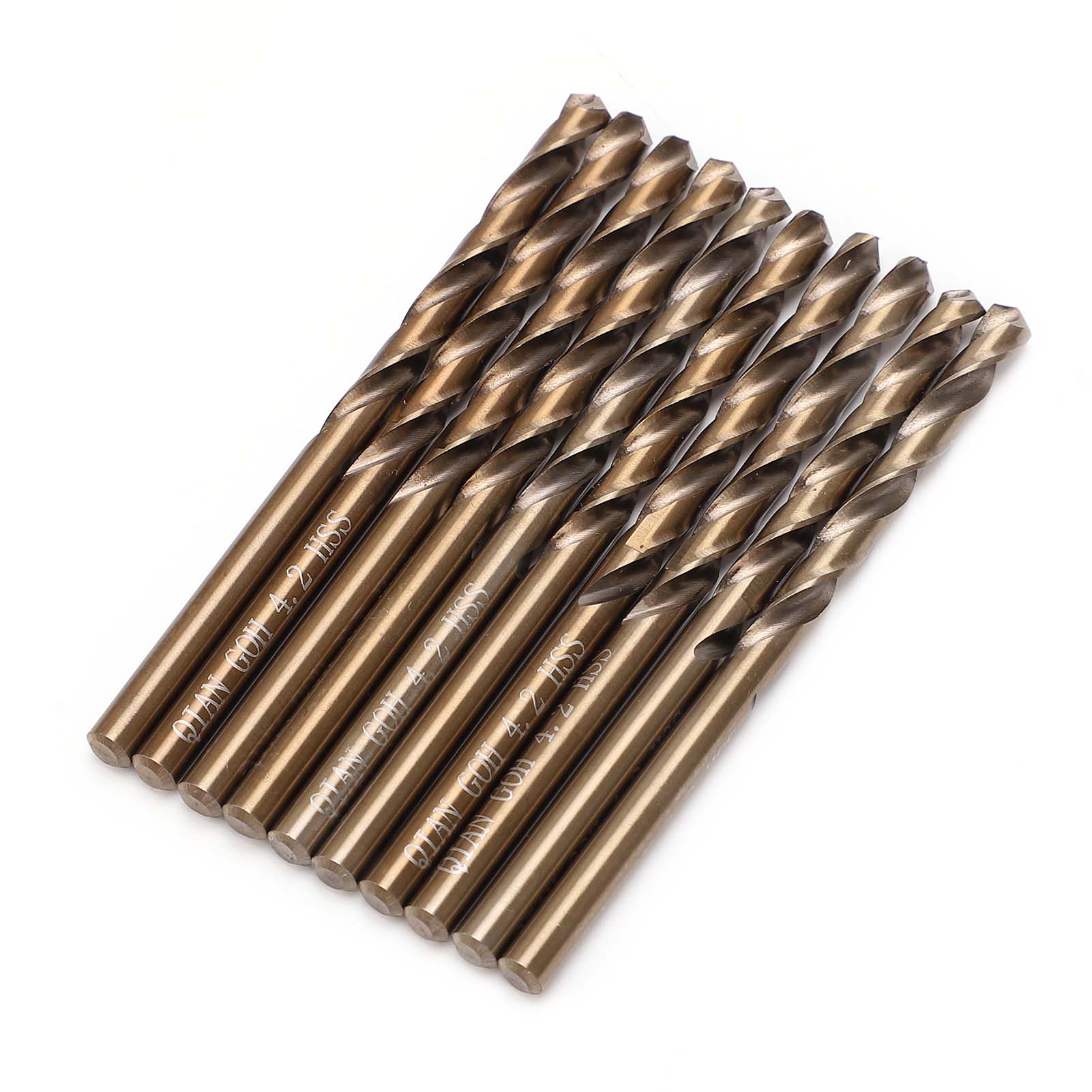 10-teiliges Set Parallelschaft-spiralbohrer Aus Hss-werkzeugen Zum Bohren Von 4,0 Mm Kupferplatten