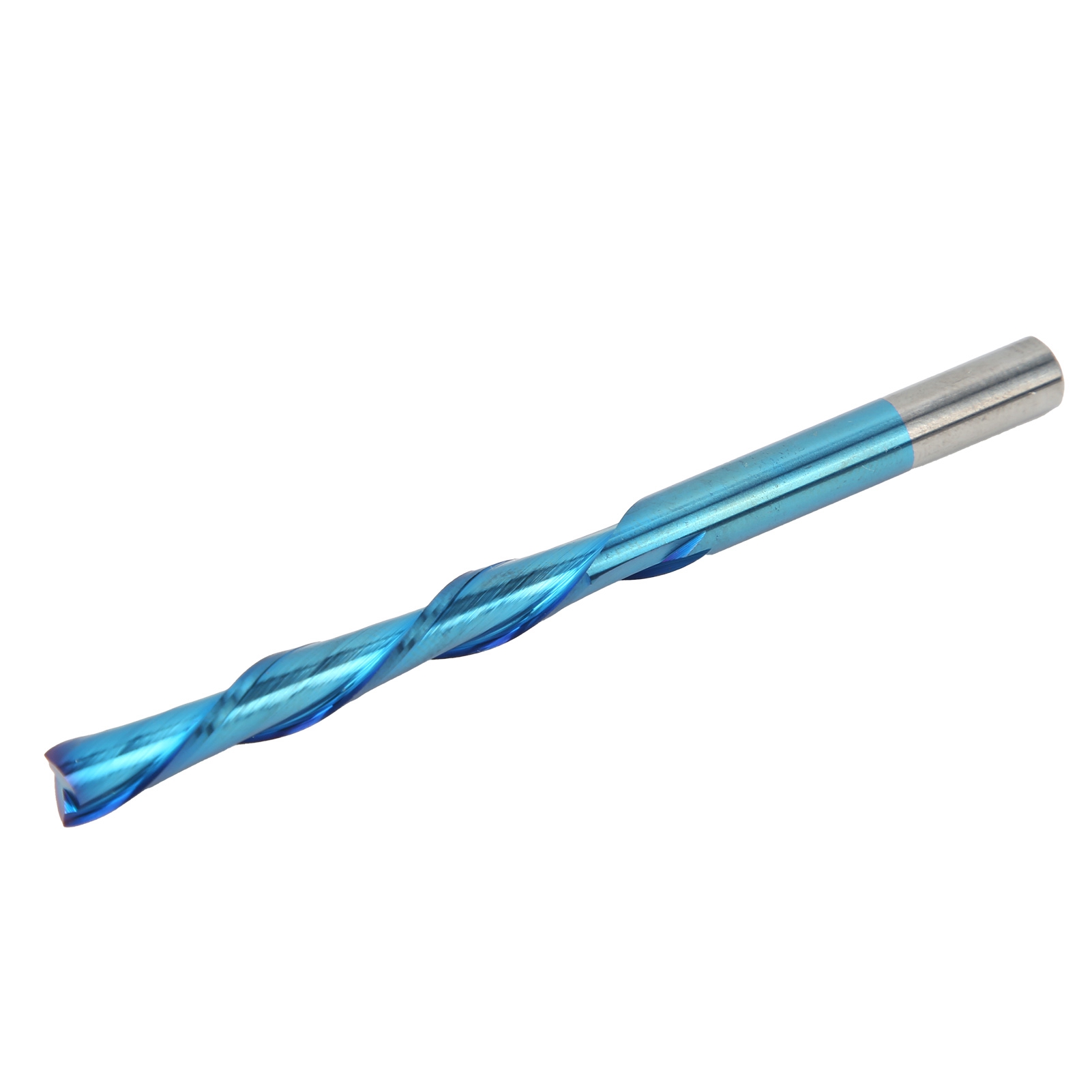 2-schneidiger Fräser, Blau Verzinnt, Linksgewinde, Wolframstahl, Schneidwerkzeug 6 X 6 X 42 X 85